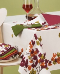 Vera Table Linens, Brushed Leaf 60 x 102 Tablecloth Multi' Vera Table Linens, Brushed Leaf 60 x 102 Tablecloth Multi'