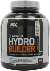 Optimum Nutrition Platinum Hydrobuilder, Chocolate Shake, 4.59 Pound Jar Optimum Nutrition Platinum Hydrobuilder, Chocolate Shake, 4.59 Pound Jar