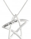 Sterling Silver Shine Like A Star Star Pendant Necklace, 18