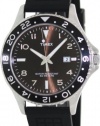 Timex Men's T2P029KW Ameritus Sport Black Sunray Dial, Black Silicone Strap Watch
