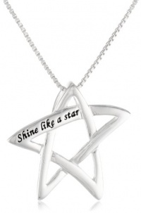 Sterling Silver Shine Like A Star Star Pendant Necklace, 18 Sterling Silver Shine Like A Star Star Pendant Necklace, 18