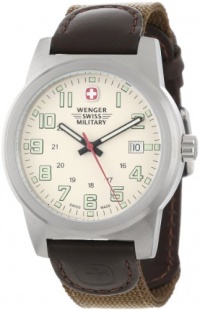 Wenger Swiss Military Men's 72901 Classic Field Ivory Dial Canvas Leather Military Watch Wenger Swiss Military Men's 72901 Classic Field Ivory Dial Canvas Leather Military Watch