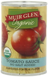 Muir Glen Organic Tomato Sauce, No Salt Added, 15-Ounce Cans (Pack of 12)