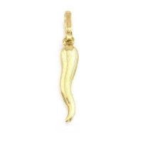 14K Gold Charm Smooth Italian Horn Good Luck Unicorn 14K Gold Charm Smooth Italian Horn Good Luck Unicorn