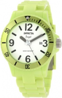 Invicta Women's 1211 Angel White Dial Neon Green Plastic Watch Invicta Women's 1211 Angel White Dial Neon Green Plastic Watch
