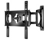 Peerless SUA746PU Ultra-Slim Full-Motion Plus Wall Mount for 32-46-Inch Ultra-Thin Screens Weighing Up to 60 lb - Gloss Black