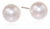 14k Yellow Gold 6.5x7mm AAA Akoya Cultured Pearl Earrings