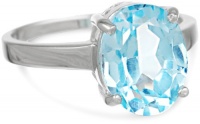 Sterling Silver Oval Blue Topaz Ring Sterling Silver Oval Blue Topaz Ring