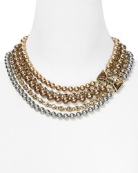 Mixed metals meet statement stones - let this high volume, MARC BY MARC JACOBS necklace make even simple looks speak a touch louder. Mixed metals meet statement stones - let this high volume, MARC BY MARC JACOBS necklace make even simple looks speak a touch louder.