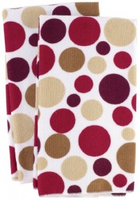 Ritz Royale Collection Microfiber Polka Dot Print Towel Set, Paprika, 2-Piece Ritz Royale Collection Microfiber Polka Dot Print Towel Set, Paprika, 2-Piece