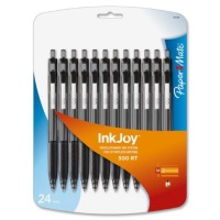 Paper Mate InkJoy 300 RT Retractable Medium Point Ballpoint Pens, Black, 24 Pack (1781569) Paper Mate InkJoy 300 RT Retractable Medium Point Ballpoint Pens, Black, 24 Pack (1781569)