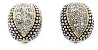 Designer Inspired Pave Center Elongated Earrings Designer Inspired Pave Center Elongated Earrings