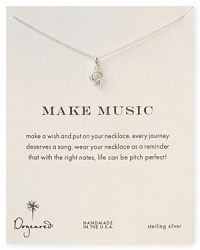 Sweet and oh so symbolic, this delicate sterling silver necklace from Dogeared is wholly noteworthy. Sweet and oh so symbolic, this delicate sterling silver necklace from Dogeared is wholly noteworthy.