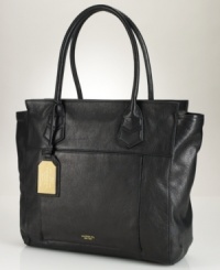 Polished and practical, this essential silhouette from Lauren Ralph Lauren offers a touch of elegance to any ensemble. Rich, tumbled leather with a chic logo-embossed luggage tag dress the outside, while the pocket-lined interior keeps you organized on-the-go. Polished and practical, this essential silhouette from Lauren Ralph Lauren offers a touch of elegance to any ensemble. Rich, tumbled leather with a chic logo-embossed luggage tag dress the outside, while the pocket-lined interior keeps you organized on-the-go.