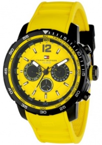 Tommy Hilfiger Men's 1790901 Sport Black Ion-Plated Bezel Multi-Eye Yellow Silicon Strap Watch Tommy Hilfiger Men's 1790901 Sport Black Ion-Plated Bezel Multi-Eye Yellow Silicon Strap Watch