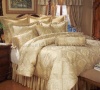 9 Piece King Gold Imperial Comforter Set