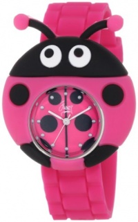 Frenzy Kids' FR2003 Ladybug Critter Face With Magenta Rubber Band Watch Frenzy Kids' FR2003 Ladybug Critter Face With Magenta Rubber Band Watch