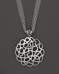 A bold sterling silver pendant featuring a cluster of hearts on a triple-chain necklace. From Fifth Season by Roberto Coin. A bold sterling silver pendant featuring a cluster of hearts on a triple-chain necklace. From Fifth Season by Roberto Coin.