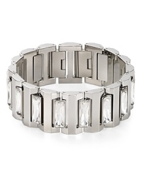A classic Michael Kors link bracelet is an effortless statement that catches the light with its silver-plated links and smattering of glassy stones. A classic Michael Kors link bracelet is an effortless statement that catches the light with its silver-plated links and smattering of glassy stones.