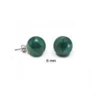 Bling Jewelry 925 Sterling Silver Malachite Ball Stud Earrings 6mm Bling Jewelry 925 Sterling Silver Malachite Ball Stud Earrings 6mm