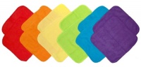 Neat Solutions 12 Pack Solid Bright Washcloth Set, Colors May Vary