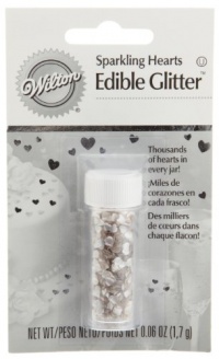 Wilton Edible Glitter, Silver Hearts Wilton Edible Glitter, Silver Hearts