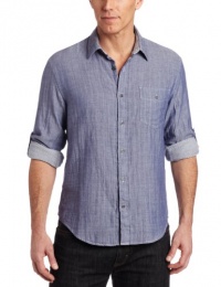 Perry Ellis Men's Long Sleeve Oxford Woven Shirt, Blueprint, X-Large Perry Ellis Men's Long Sleeve Oxford Woven Shirt, Blueprint, X-Large