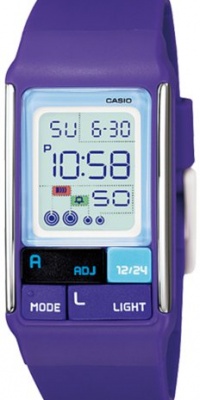 Casio Women's LDF52-6A Purple Resin Quartz Watch with Digital Dial Casio Women's LDF52-6A Purple Resin Quartz Watch with Digital Dial