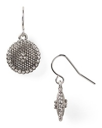 Tap into texture with this pair of drop earrings from Lauren Ralph Lauren, crafted of antique silver plated metal. Tap into texture with this pair of drop earrings from Lauren Ralph Lauren, crafted of antique silver plated metal.