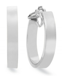 A classic silhouette that finishes an elegant look. These hoop earrings from Lauren Ralph Lauren shine with a smooth finish. Clip-on backing for non-pierced ears. Crafted in smooth silver tone mixed metal. Approximate diameter: 1 inch. A classic silhouette that finishes an elegant look. These hoop earrings from Lauren Ralph Lauren shine with a smooth finish. Clip-on backing for non-pierced ears. Crafted in smooth silver tone mixed metal. Approximate diameter: 1 inch.