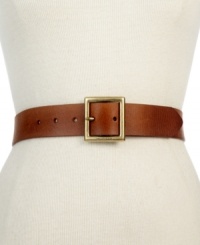 Slim and sleek in luxe leather, this essential accessory from Tommy Hilfiger is at once elegant and understated. Accented with contrast stitching and a stunning signature-embossed silver-tone buckle, it's the perfect piece to accentuate your waist. Slim and sleek in luxe leather, this essential accessory from Tommy Hilfiger is at once elegant and understated. Accented with contrast stitching and a stunning signature-embossed silver-tone buckle, it's the perfect piece to accentuate your waist.