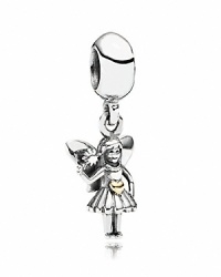 PANDORA's whimsical fairy charm features magic wand detailing and 14K gold heart accent that's sure to delight. PANDORA's whimsical fairy charm features magic wand detailing and 14K gold heart accent that's sure to delight.
