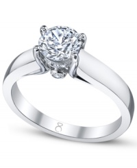 Tell a story with this symbolic style. This My Diamond Story engagement ring features a stunning, certified solitaire diamond (1/2 ct. t.w.) in a polished 18k white gold setting.