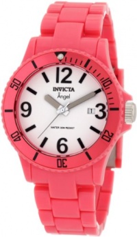 Invicta Women's 1209 Angel White Dial Pink Plastic Watch Invicta Women's 1209 Angel White Dial Pink Plastic Watch