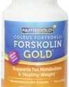 Nutrigold Forskolin 125 mg Standardized to 20% (120 Vegetarian Capsules) The ONLY Clinically-Proven and Patented Coleus Forskohlii Root Extract for Weight-Loss and Metabolism