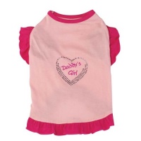 Zack & Zoey Polyester/Cotton Daddy's Girl Apple of My Eye Dog Tee, X-Small, Pink Zack & Zoey Polyester/Cotton Daddy's Girl Apple of My Eye Dog Tee, X-Small, Pink