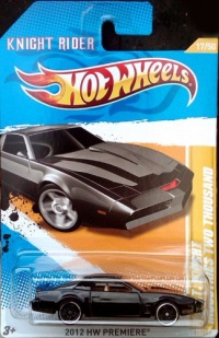 Hot Wheels 2012 K.I.T.T. Knight Rider Industries Two Thousand Die-Cast Collectible. Hot Wheels 2012 K.I.T.T. Knight Rider Industries Two Thousand Die-Cast Collectible.
