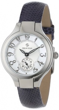 Philip Stein Women's 44-FMOP-ZLPR Round Mother-Of-Pearl Purple Lizard Strap Watch Philip Stein Women's 44-FMOP-ZLPR Round Mother-Of-Pearl Purple Lizard Strap Watch