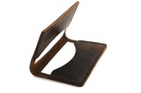 Rustic Leather Business Card Holder, Dark Brown Rustic Leather Business Card Holder, Dark Brown