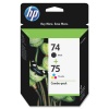 HP 74/75 Ink Cartridge in Retail Packaging, Combo Pack
