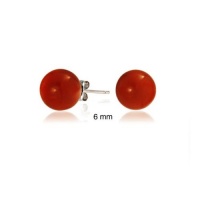 Bling Jewelry 925 Sterling Bead Round Carnelian Gemstone Ball Stud Earrings 6mm Bling Jewelry 925 Sterling Bead Round Carnelian Gemstone Ball Stud Earrings 6mm
