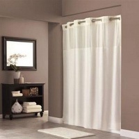 Hookless Fabric Shower Curtain - Beige Hookless Fabric Shower Curtain - Beige