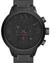 Armani Exchange Mens Black Metal Bracelet Watch
