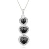 3.00 Cts Black & White Diamond Pendant in 14K White Gold