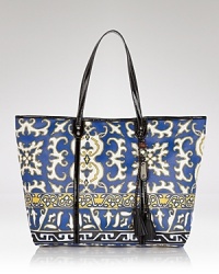 Rafe New York hits print with this spacious tote bag. Crafted from durable PVC with perfect proportions, this scarf-printed bag is the ultimate go-anywhere (wear with anything) accessory. Rafe New York hits print with this spacious tote bag. Crafted from durable PVC with perfect proportions, this scarf-printed bag is the ultimate go-anywhere (wear with anything) accessory.