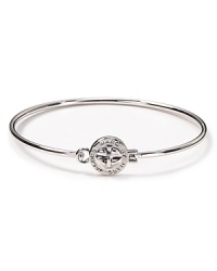 Secure designer-stamped style with MARC BY MARC JACOBS' turnlock bracelet. Make like a tough girl and wear the haute hardware with a mini and motorcycle booties. Secure designer-stamped style with MARC BY MARC JACOBS' turnlock bracelet. Make like a tough girl and wear the haute hardware with a mini and motorcycle booties.
