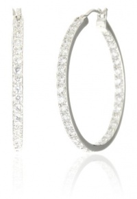 Myia Passiello Essentials Swarovski Zirconia Round Hoop Earrings Myia Passiello Essentials Swarovski Zirconia Round Hoop Earrings
