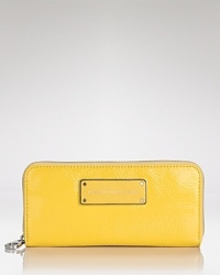 Practical accessories have a place in every it-girl's purse. But in a cool hue, this patent leather wallet from MARC BY MARC JACOBS is almost too chic to keep inside. Practical accessories have a place in every it-girl's purse. But in a cool hue, this patent leather wallet from MARC BY MARC JACOBS is almost too chic to keep inside.
