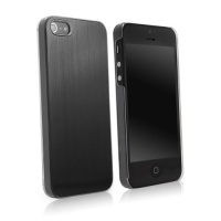 BoxWave Minimus Brushed Aluminum Apple iPhone 5 Case - Ultra Low Profile, Slim Fit Premium Quality Snap Shell Cover with Polished Brushed Aluminum Back Cover - Apple iPhone 5 Cases and Covers (Black) BoxWave Minimus Brushed Aluminum Apple iPhone 5 Case - Ultra Low Profile, Slim Fit Premium Quality Snap Shell Cover with Polished Brushed Aluminum Back Cover - Apple iPhone 5 Cases and Covers (Black)