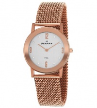 Skagen Women's 39LRR1 Steel Rose Gold Stretch Mesh Watch Skagen Women's 39LRR1 Steel Rose Gold Stretch Mesh Watch